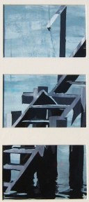 site zeefdruk, trap in stukken vert